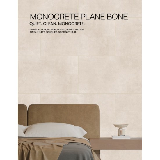 Πλακάκι Monocrete Mat Pale Bone 60x120 Ματ Πλακάκι Monocrete Mat Pale Bone 60x120 Ματ